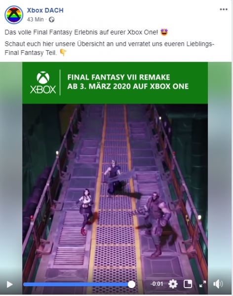Немецкая команда Xbox сообщила о планах по выпуску ремейка Final Fantasy VII на Xbox One, но затем удалила сообщение