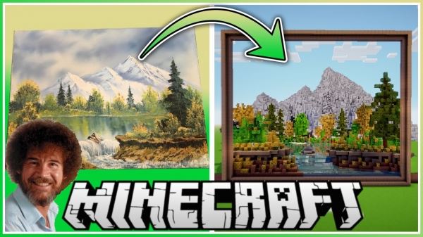  Фанат перенес одну из картин художника Боба Росса в Minecraft, сделав её трехмерной (видео) 